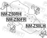 Febest NM-Z50LH Left Engine Mount