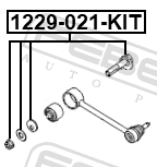 Febest 1229-021-KIT Repair Kit, Camber Adjusting Eccentric Bolt