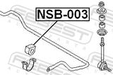Febest NSB-003 Front Stabilizer Bar Bush D20