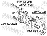 Febest 0474-CULOWF Front Caliper Slide Pin