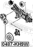 Febest 0487-KH9W Tension Pulley