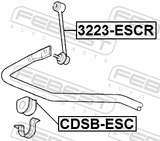 Febest CDSB-ESC Stabilizer Bar Bush D28