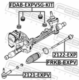 Febest FRKB-EXPV Steering Gear Boot