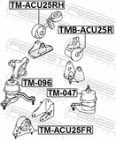 Febest TM-ACU25FR Front Engine Mount