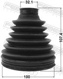 Febest 0115P-200 Boot Inner CV Joint Kit Pvc 100X107.4X32.1