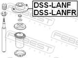 Febest DSS-LANFR Front Shock Absorber Mounting Right