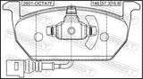 Febest 2601-OCTA7F Pad Kit, Disc Brake, Front