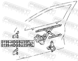 Febest 0199-HDGSU35FRL Right Front Door Lower Hinge