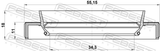Febest 95HBY-36551118X Drive Shaft Oil Seal 34.3X55.15X11X18