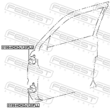 Febest 0199-HDKDJ120FLU Front Left Door Upper Hinge