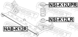 Febest NAB-K12R Rear Crossmember Bushing