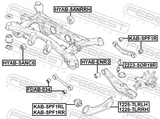 Febest 1225-TLRRH Rear Right Trailing Rod