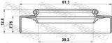 Febest 95GDW-41610813L Drive Shaft Oil Seal 39.3X61.3X7.75X12.8