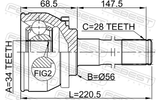 Febest 1210-TER Outer CV Joint 34X56X28