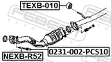 Febest NEXB-R52 Exhaust Pipe Mounting Bolt