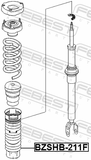 Febest BZSHB-211F Front Shock Absorber Boot