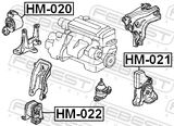 Febest HM-022 Front Engine Mount