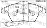 Febest 2301-362F Pad Kit, Disc Brake, Front (With Wear Sensor)