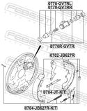 Febest 0704-JT-KIT Rear Brake Shoe Adjuster Kit (Set For Two Sides)