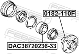 Febest 0182-110F Front Wheel Hub