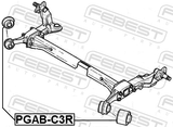 Febest PGAB-C3R Rear Crossmember Bushing