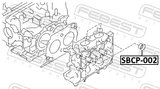 Febest SBCP-002 Seal Ring, Spark Plug Tube