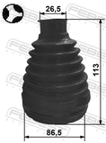 Febest 0115P-ASV70T Boot Inner CV Joint Kit 86.5X113X26.5