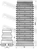 Febest VWSHB-TIGIF-KIT Boot With Jounce Bumper Front Shock Absorber Kit