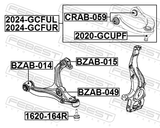 Febest 2020-GCUPF Ball Joint Front Upper Arm