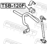 Febest TSB-120F Front Stabilizer Bar Bush D19