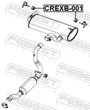 Febest CREXB-001 Exhaust Pipe Support