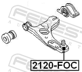Febest 2120-FOC Ball Joint Front Lower Arm