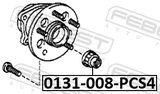 Febest 0131-008-PCS4 Nut PCS4