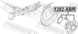 Febest 1282-SBR Rear Wheel Hub