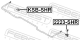 Febest KSB-SHR Rear Stabilizer Bar Bush D13