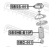 Febest SBSHB-B10F Front Shock Absorber Boot