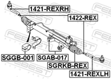 Febest SGAB-017 Steering Rack Bushing Kit