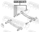 Febest 2229-002-KIT Repair Kit, Camber Adjusting Eccentric Bolt
