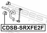Febest CDSB-SRXFE2F Front Stabilizer Bar Bush D24.5