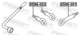 Febest 0596-001 Tow Hook