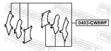Febest 0403-CW6WF Disc Brake Clip Set