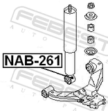 Febest NAB-261 Front Shock Absorber Bushing
