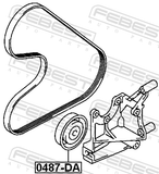 Febest 0487-DA Tension Pulley