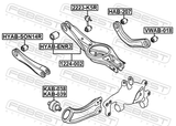 Febest 2223-K5R Rear Stabilizer Link / Sway Bar Link