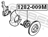 Febest 1282-009M Rear Wheel Hub