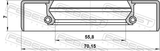 Febest 95GDS-57700707X Drive Shaft Oil Seal 55.8X70.15X7X7