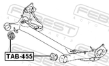 Febest TAB-455 Rear Crossmember Bushing