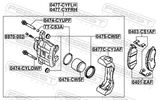 Febest 0477-CYFRH Front Right Brake Caliper Assembly (With Bracket)