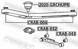 Febest CRAB-043 Rear Rod Bushing