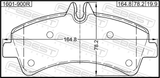 Febest 1601-900R Pad Kit, Disc Brake, Rear
